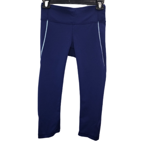 LULULEMON ATHLETICA Women's on Track Hero Blue Capri Workout Leggings - Size 4 - Picture 5 of 16